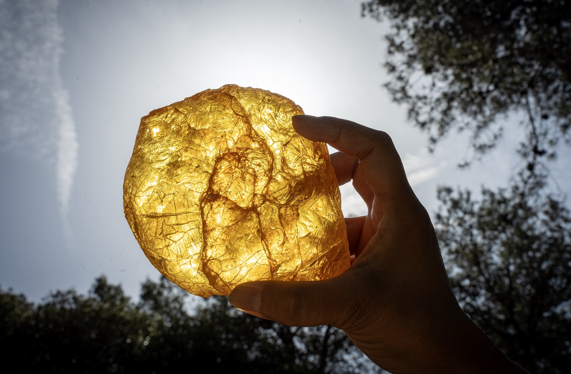 Colofònia, resina pura de pi. PATXI URIZ | DIPUTACIÓ DE BARCELONA