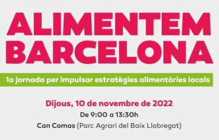 Portada del programa de la jornada 'Alimentem Barcelona'. DIPUTACIÓ DE BARCELONA