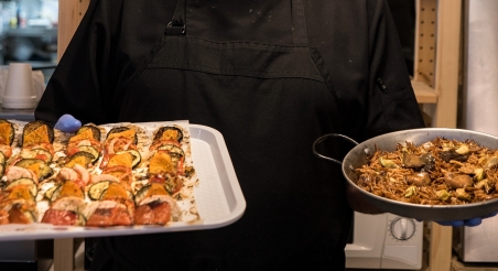 Coca de verdures i arròs amb carxofes Toni Marin xef, Blanes. PATXI URIZ | DIPUTACIÓ DE BARCELONA